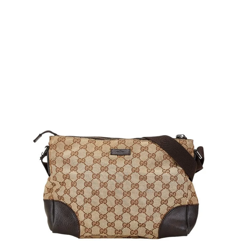 Seasonal Clearance Gucci GG Canvas Leather Shoulder Bag 114273