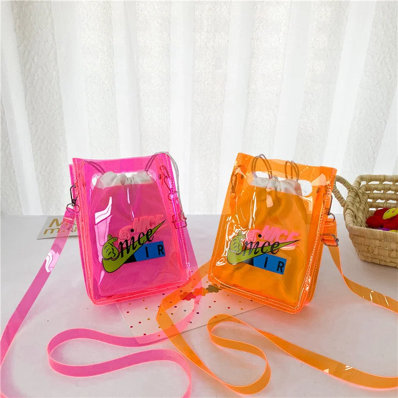 Flash Sale Now Wholesale Plastic Children's Bags, Transparent Bags, Cute and Personalized Crossbody Bags JDC-SD-DaJu008