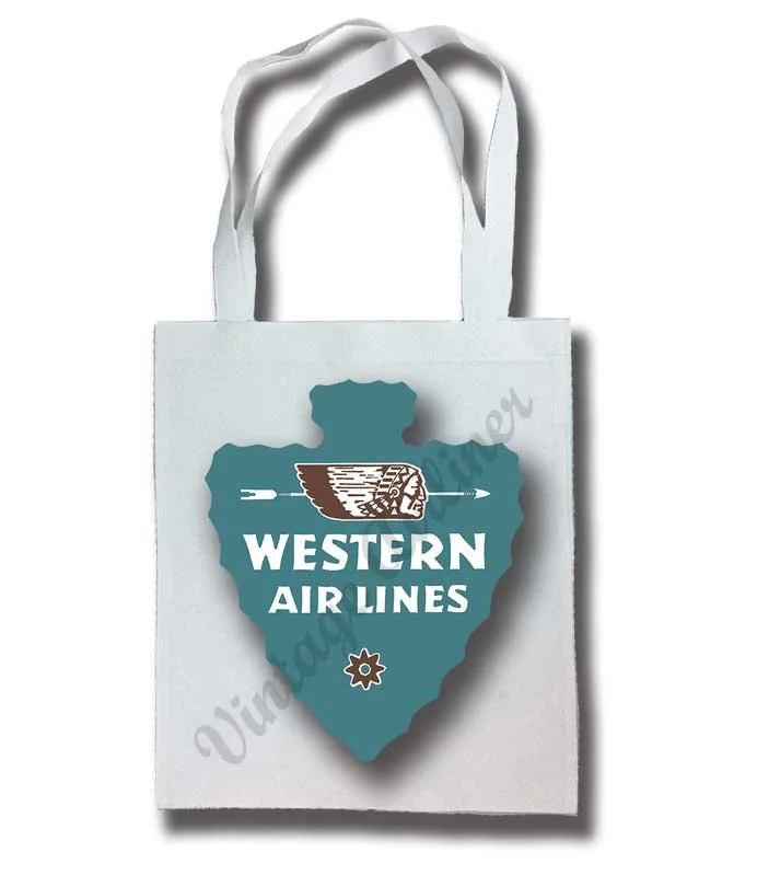 Comfortable Chic Western Airlines Vintage 1940's Tote Bag
