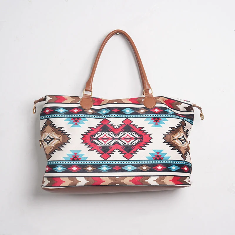 High-End Style Discounts Wholesale PU Aztec Ethnic Style Portable Crossbody Bag with Cow Pattern Large Capacity Travel Bag High-End Style Discounts Wholesale PU Aztec Ethnic Style Portable Crossbody Bag with Cow Pattern Large Capacity Travel Bag