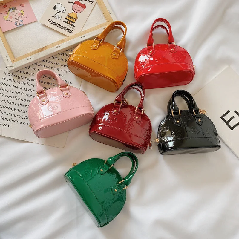 Hot Items Wholesale PU Children's Crossbody Bag Bright Leather Handbag One Shoulder Shell Bag JDC-SD-DaJu011