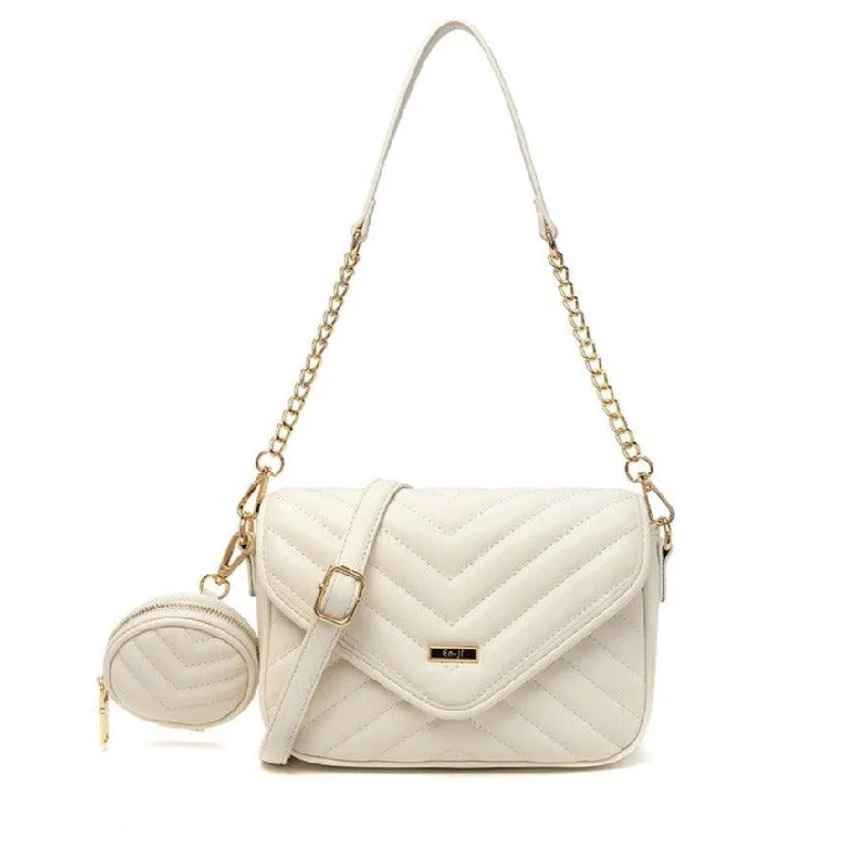 Unleash Your Trendy Side En-ji Anrim Shoulderbag - Ivory