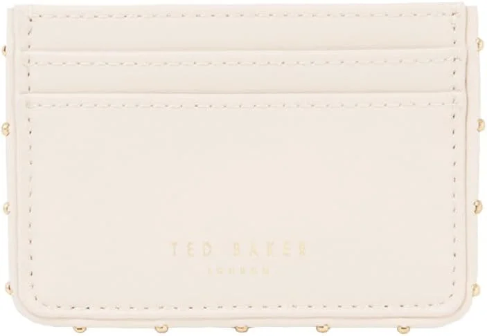 Ted Baker London KAHNIA-Studded Edge Leather Cardholder, Nude