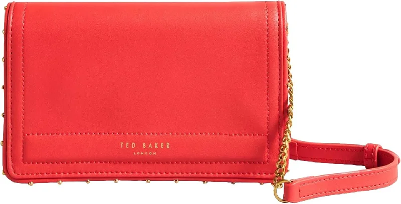 Ted Baker London KAHNISA-Studded Edge Leather Purse, Coral