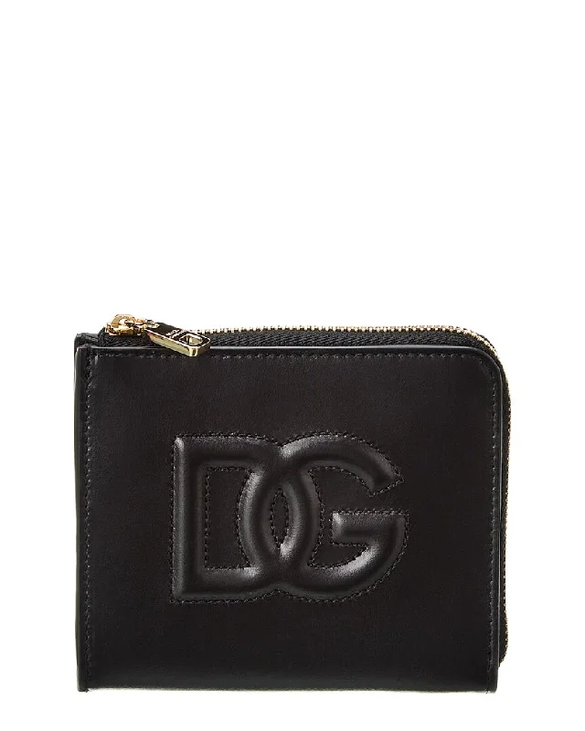 Dolce & Gabbana Dg Logo Leather Card Holder