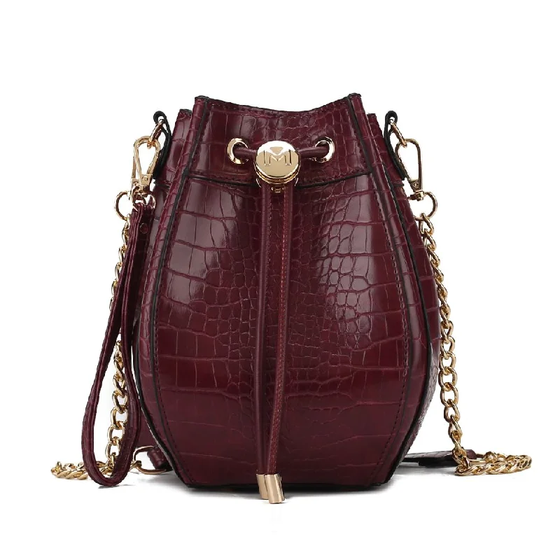 Cassidy Crocodile Embossed Vegan Leather Women’s Hobo Bag