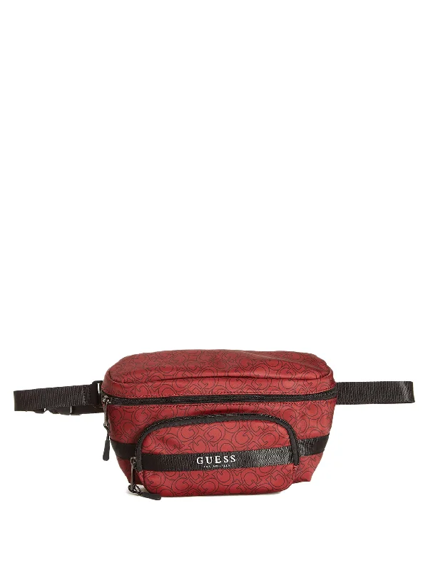 Cutout Logo Print Sling Bag