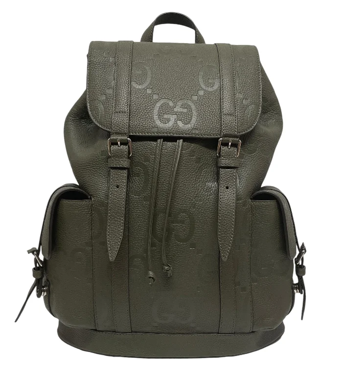 GUCCI/Backpack/Leather/GRN/GG EMBOSSED