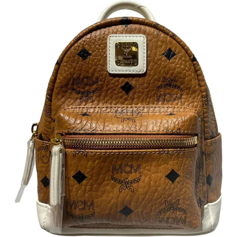 MCM/Backpack/All Over Print/Leather/BRW/MINI MCM BACKPACK