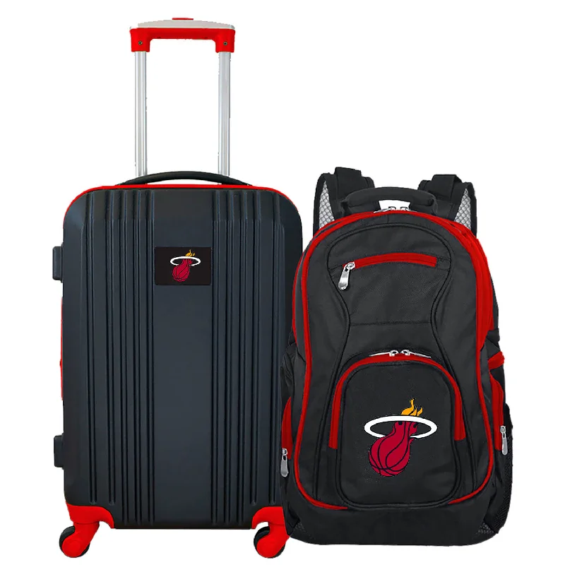 Miami HEAT Premium 2 Piece Backpack Carry-On Set