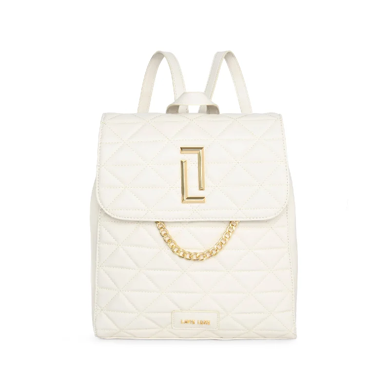 Lavie Luxe Off White Medium Women's Casper Girl's Backpack