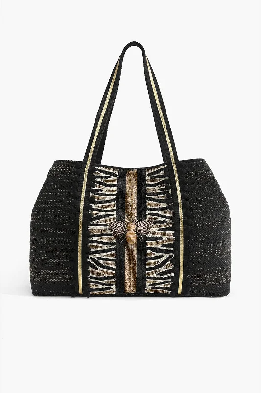 Bee Glam Hand Beaded Bee Tote