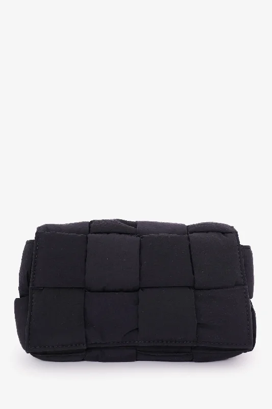 Bottega Veneta Black Padded Tech Cassette Belt Bag