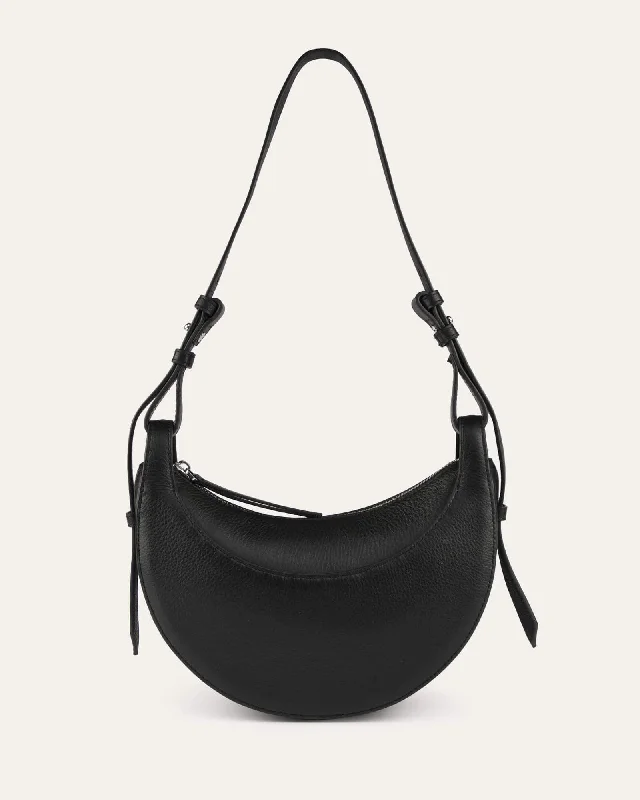 CATO SHOULDER BAG BLACK LEATHER