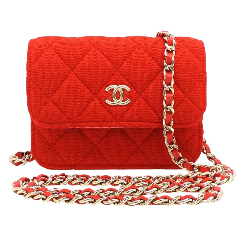 Chanel Wallet On Chain  Cotton Shoulder Bag (Pre-Owned)