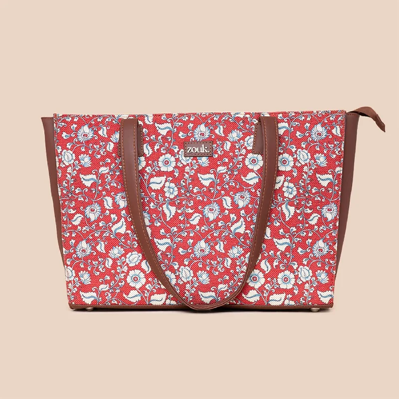 Chittoor Red Kalamkari Office Tote Bag