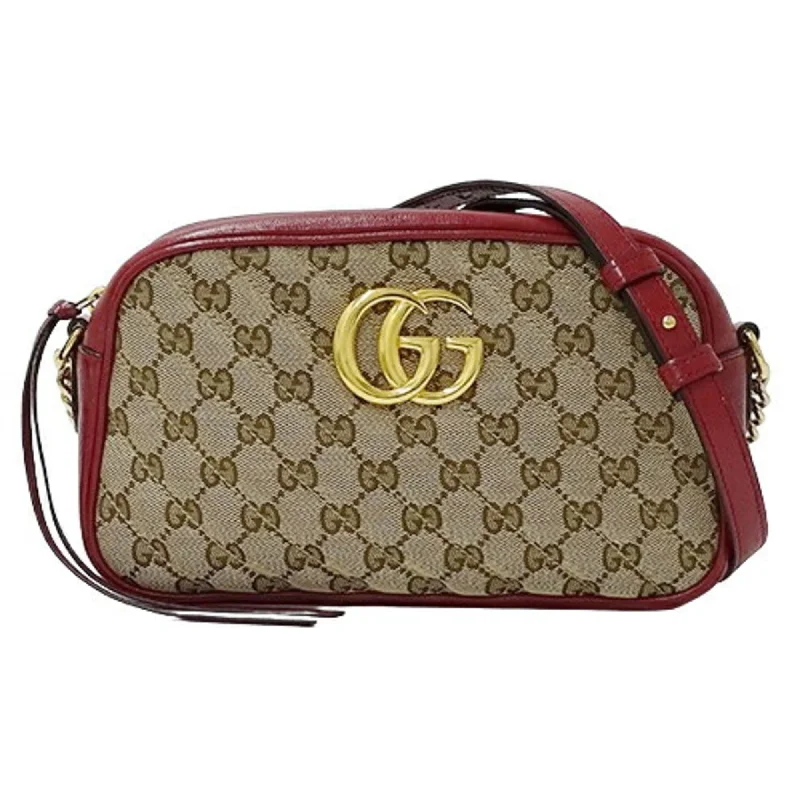 Gucci Gg Marmont  Canvas Shoulder Bag (Pre-Owned)