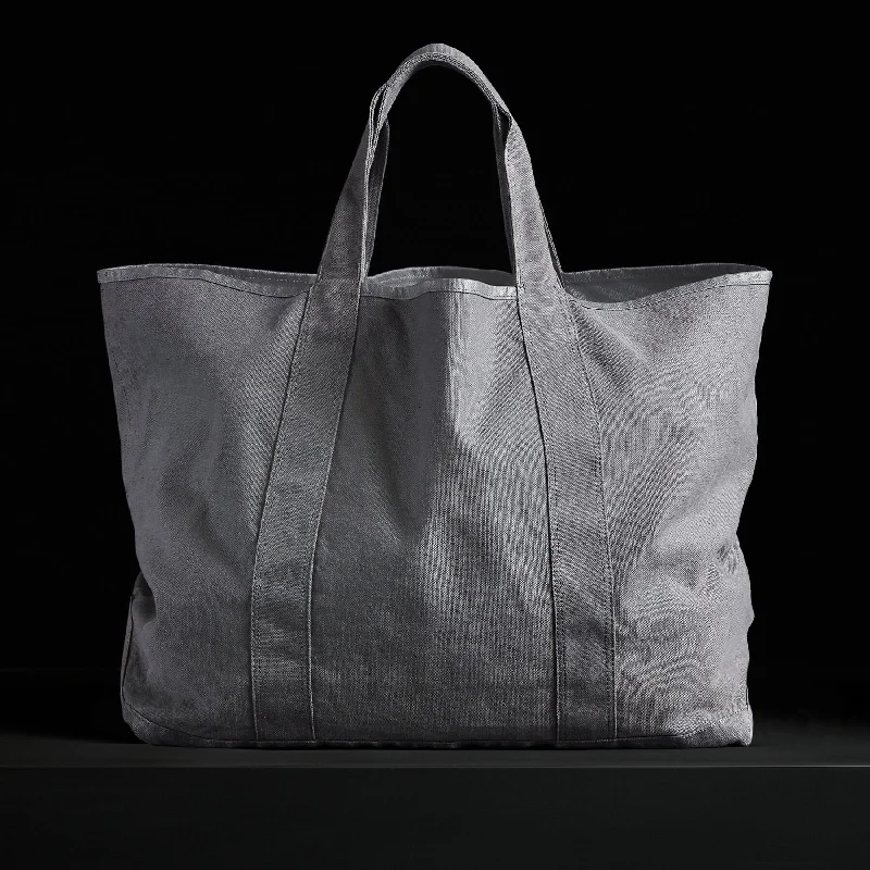 Large Canvas Tote - Silver