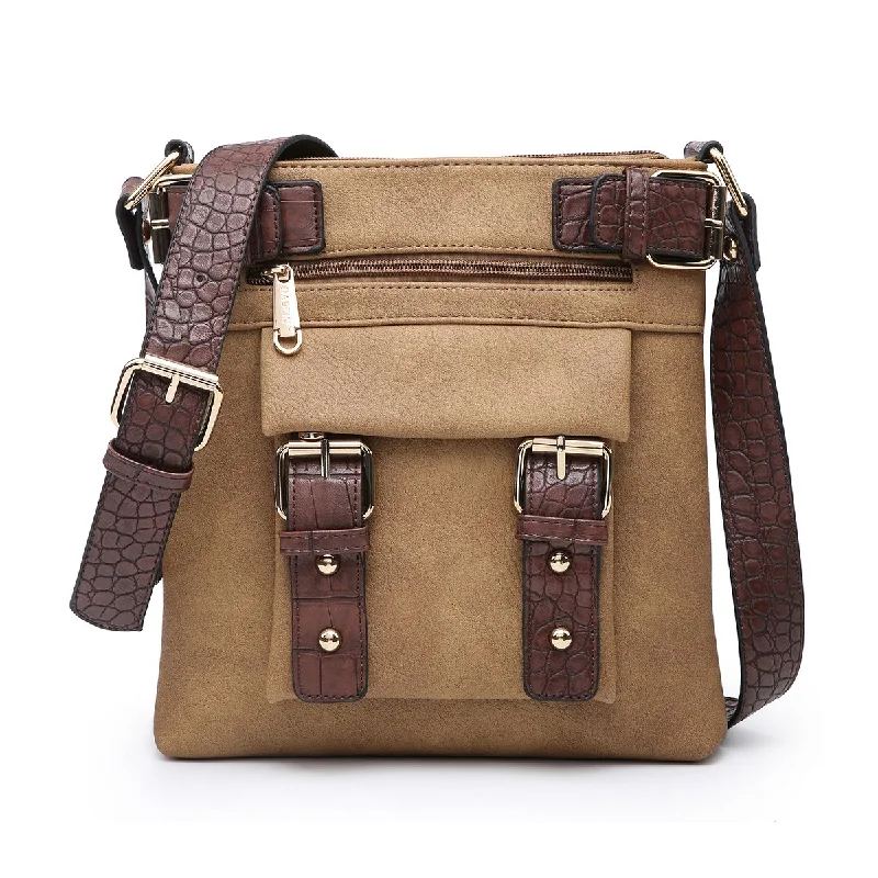 Leather Messenger Crossbody Bag