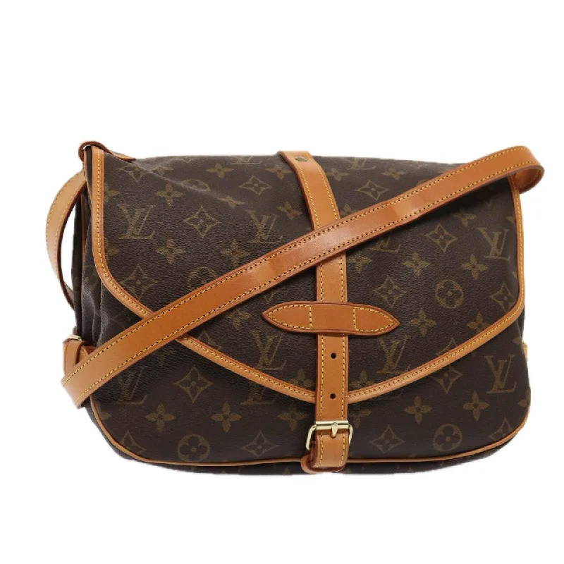 Louis Vuitton Saumur  Canvas Shoulder Bag (Pre-Owned)