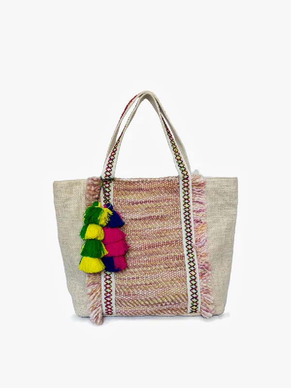 Love Fringed Cotton Tote