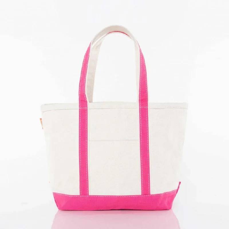 Hot Pink Medium Zippered Tote Bag