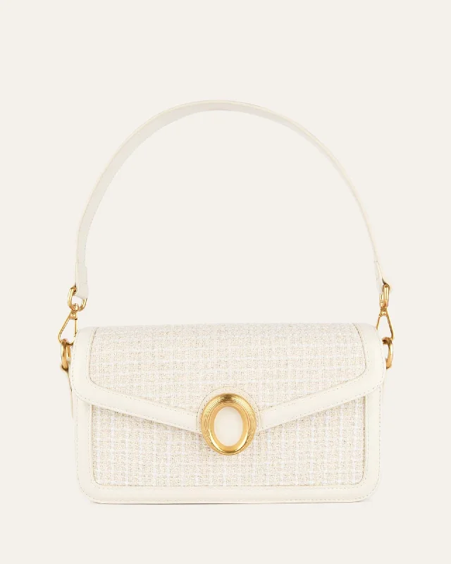 ROSE SHOULDER BAG OFF WHITE TWEED