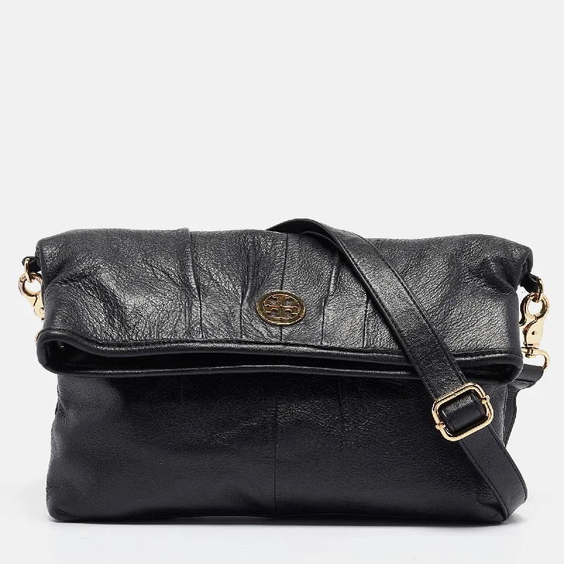 Tory Burch  Leather Fold Over Shoulder Bag