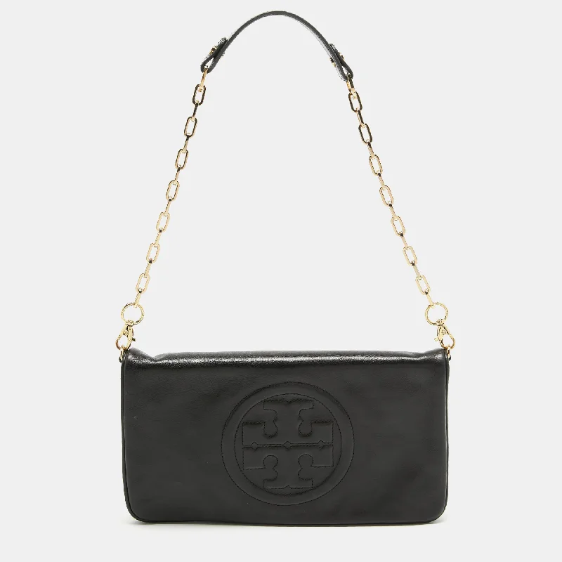 Tory Burch  Leather Reva Chain Flap Bag