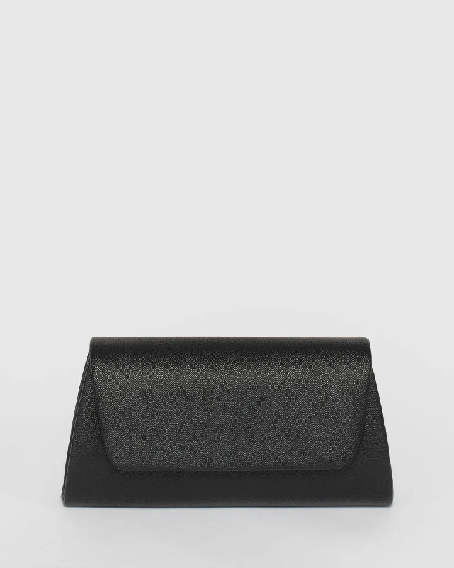 Black Leaha Evening Clutch Bag