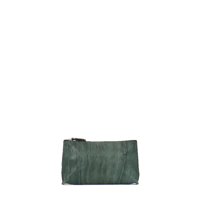 ESSENTIAL POUCH LODEN PLEATED SHEEPSKIN