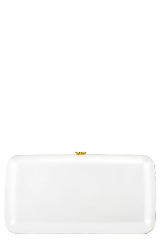 Finley Clutch - White Pearl Gold