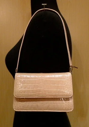 Stylish Statements Lai Alligator Handbag in Cream