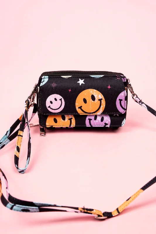 Come On Get Happy Crossbody Organizer Clutch