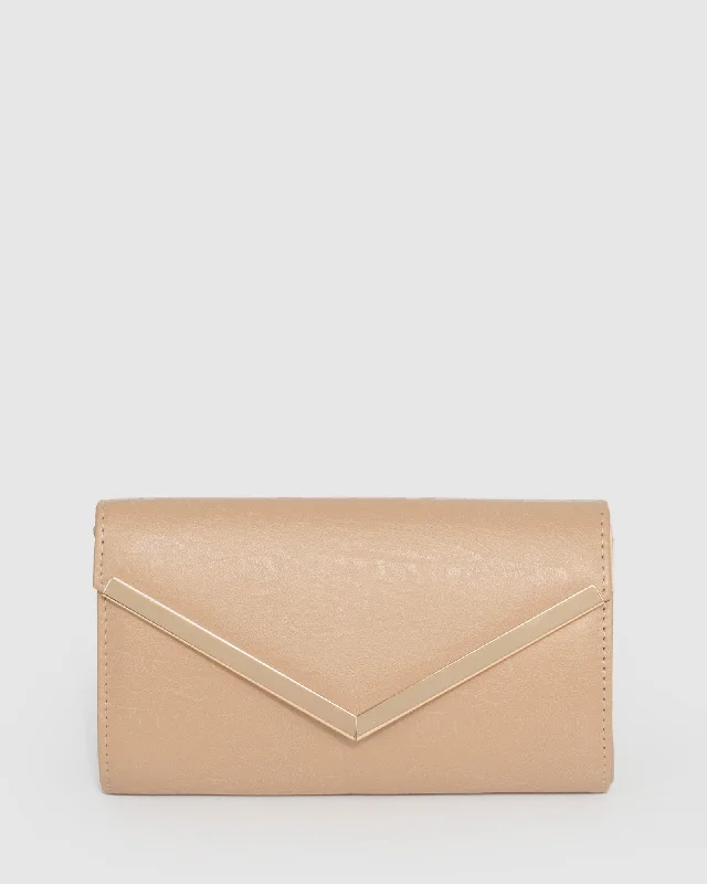 Nude Cindy Evening Clutch Bag