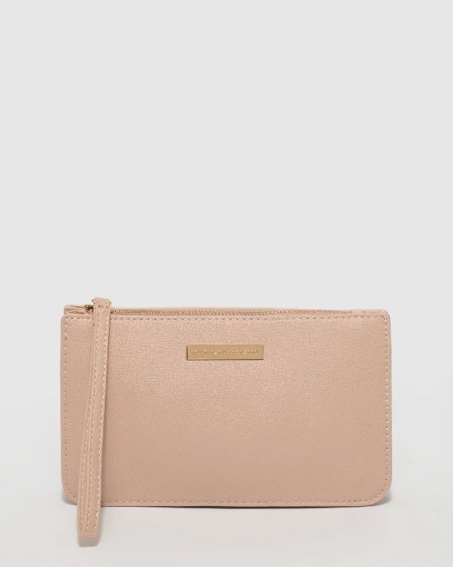 Pink Willow Wristlet Clutch Bag