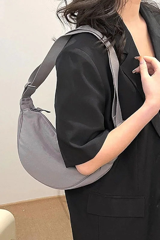 Gray Apollo Half Moon Crossbody